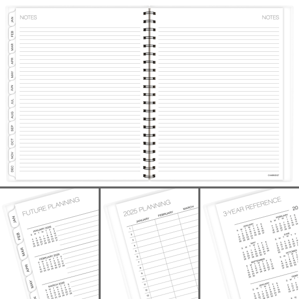 slide 8 of 9, 2025 Cambridge Alicia Weekly/Monthly Planner, 8-1/2"" X 11"", Pink Floral, January To December, 1 ct