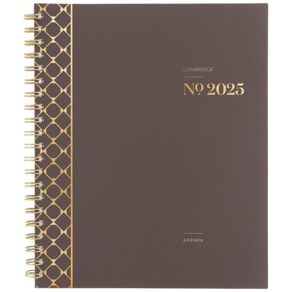 slide 1 of 7, 2025 Cambridge Workstyle Monthly Planner, 8-1/2"" X 11"", Java, January To December, 1 ct