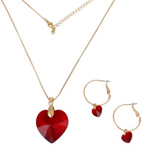 slide 1 of 1, I Am Jewelry Love Valentine Necklace Set, 1 ct