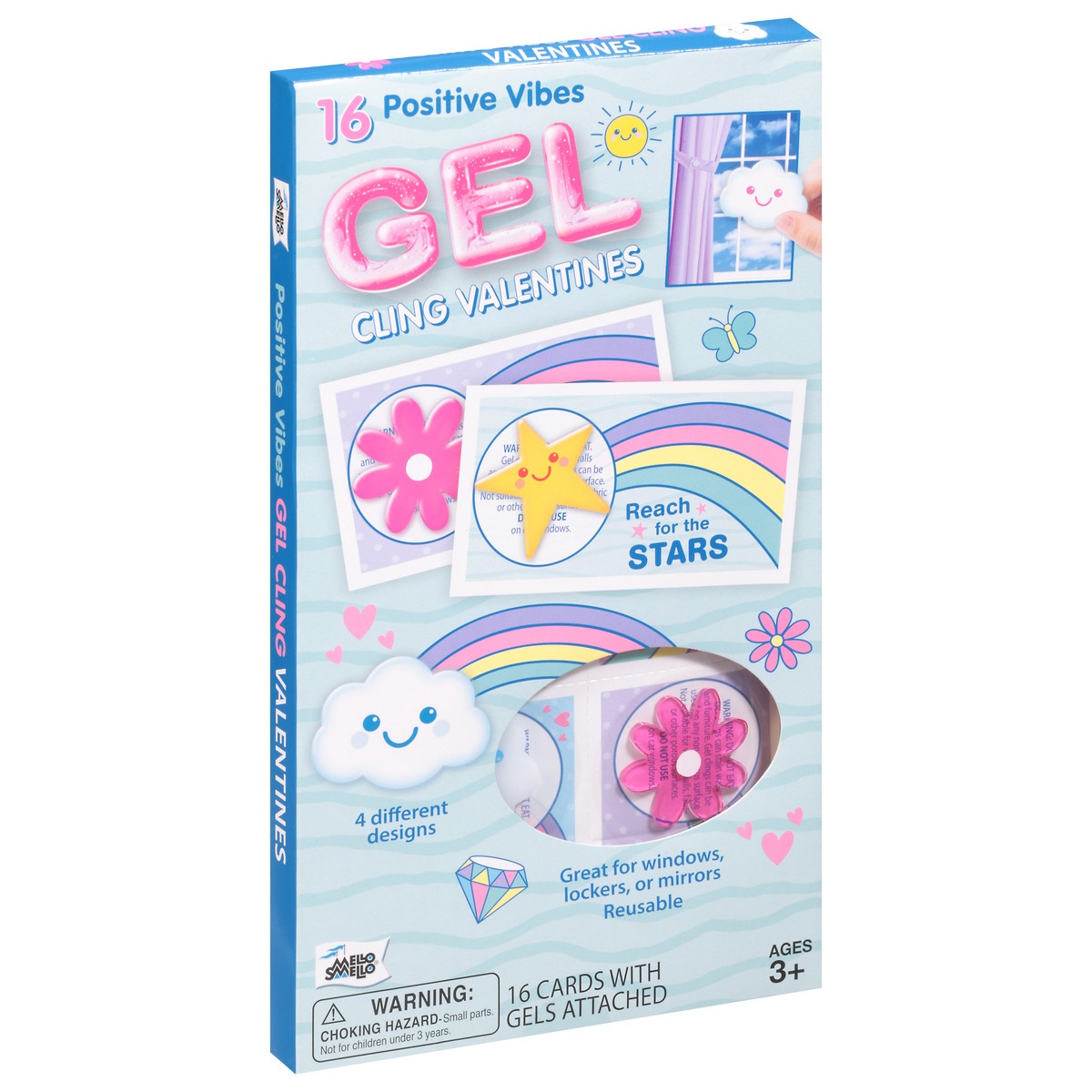slide 2 of 12, Mello Smello Valentine Cards Positive Vibes Gel Kit, 16 ct