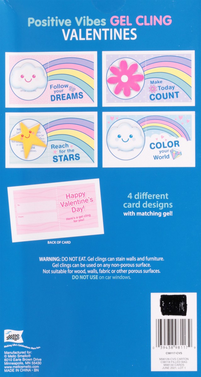 slide 3 of 12, Mello Smello Valentine Cards Positive Vibes Gel Kit, 16 ct