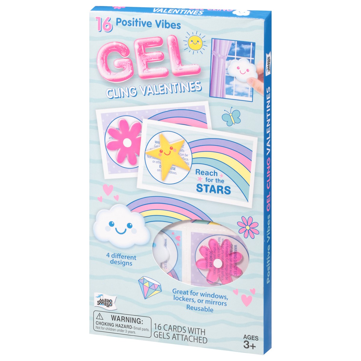slide 11 of 12, Mello Smello Valentine Cards Positive Vibes Gel Kit, 16 ct