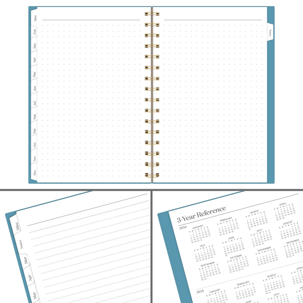 slide 7 of 9, 2025 Cambridge Workstyle Classic Weekly/Monthly Planner, 5-1/2"" X 8-1/2"", Seaside Blue, January To December, 1 ct