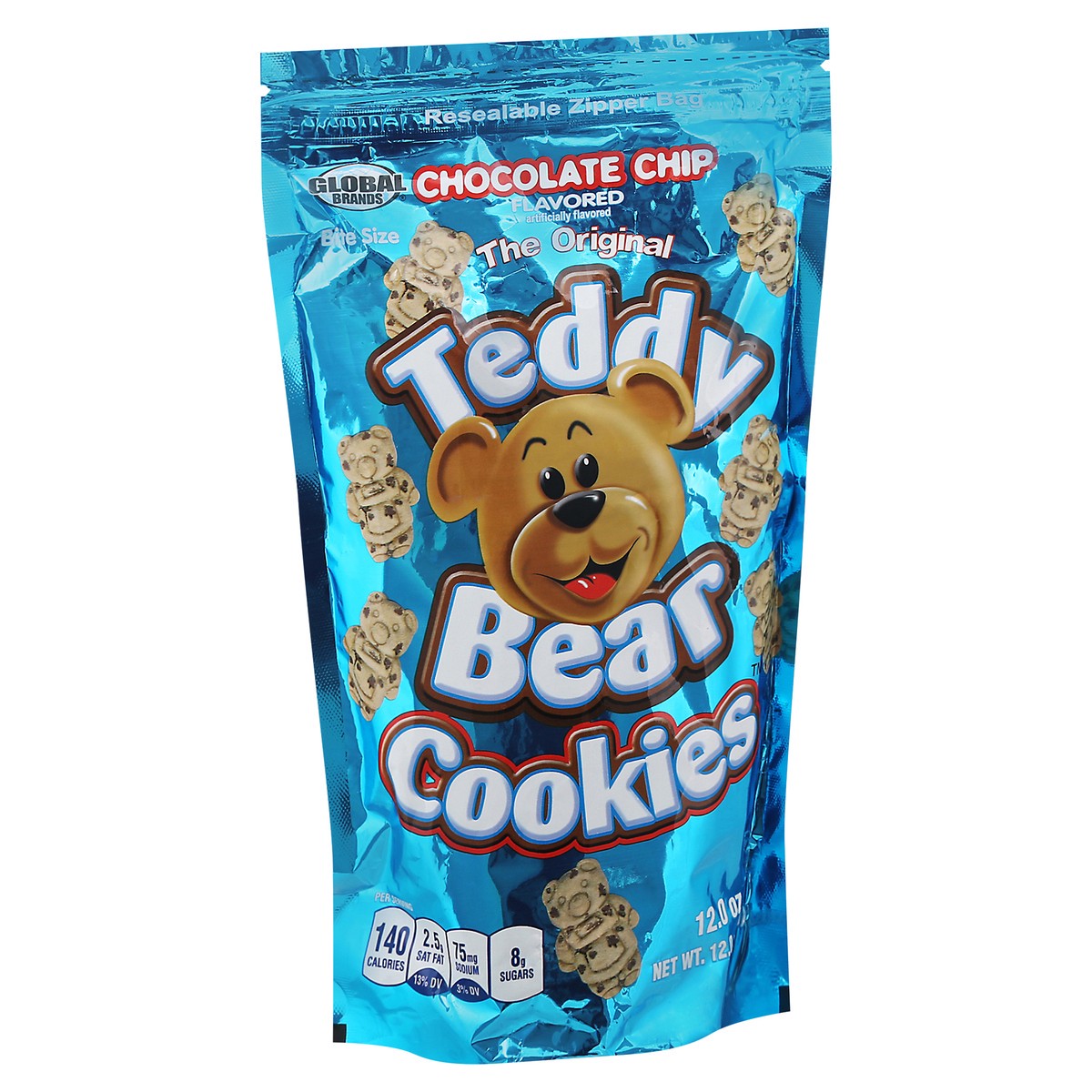 slide 4 of 9, Global Brands Cookies, Chocolate Chip, Bite Size, Teddy Bear, 12 Ounce, 12 oz