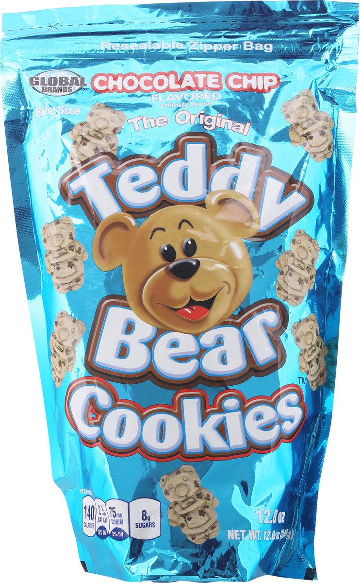 slide 1 of 9, Global Brands Cookies, Chocolate Chip, Bite Size, Teddy Bear, 12 Ounce, 12 oz