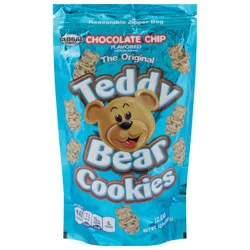 Global Brands Teddy Bear Chocolate Chip Flavored Cookies Bite Size 12.0 oz