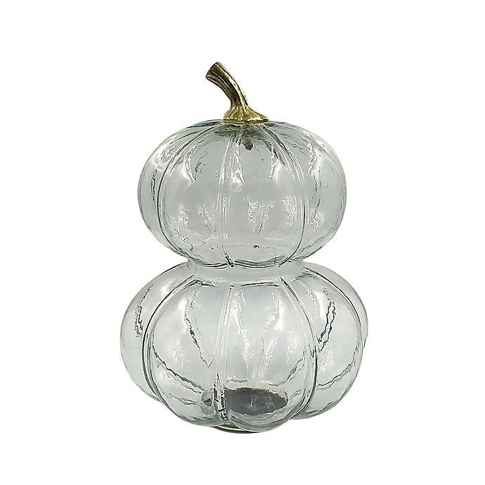 slide 1 of 1, Bee & Willow Home Bee & Willow Stacked Glass Pumpkin, 14 in