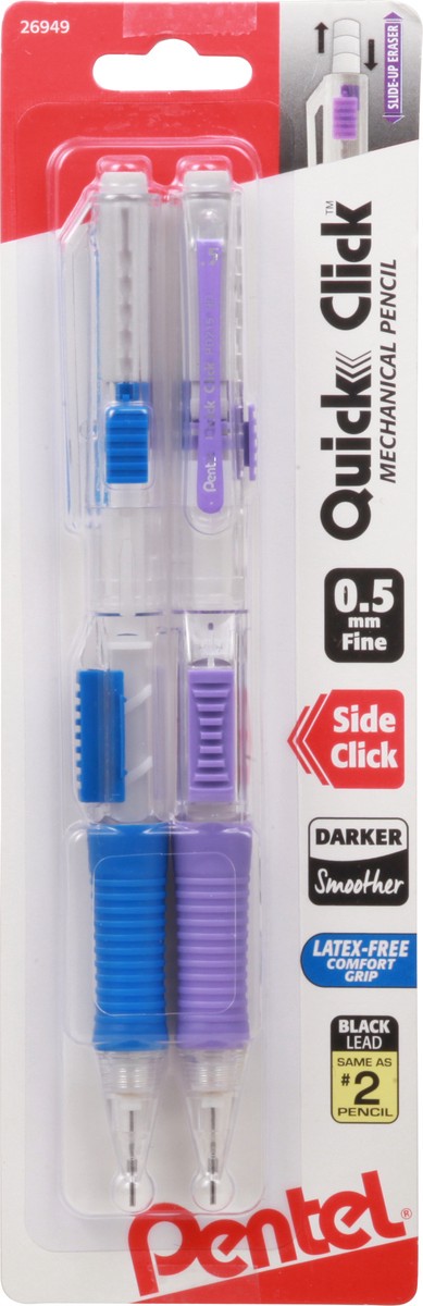 slide 1 of 11, Pentel Quick Click Fine Black Lead Mechanical Pencil 2 ea, 2 ct