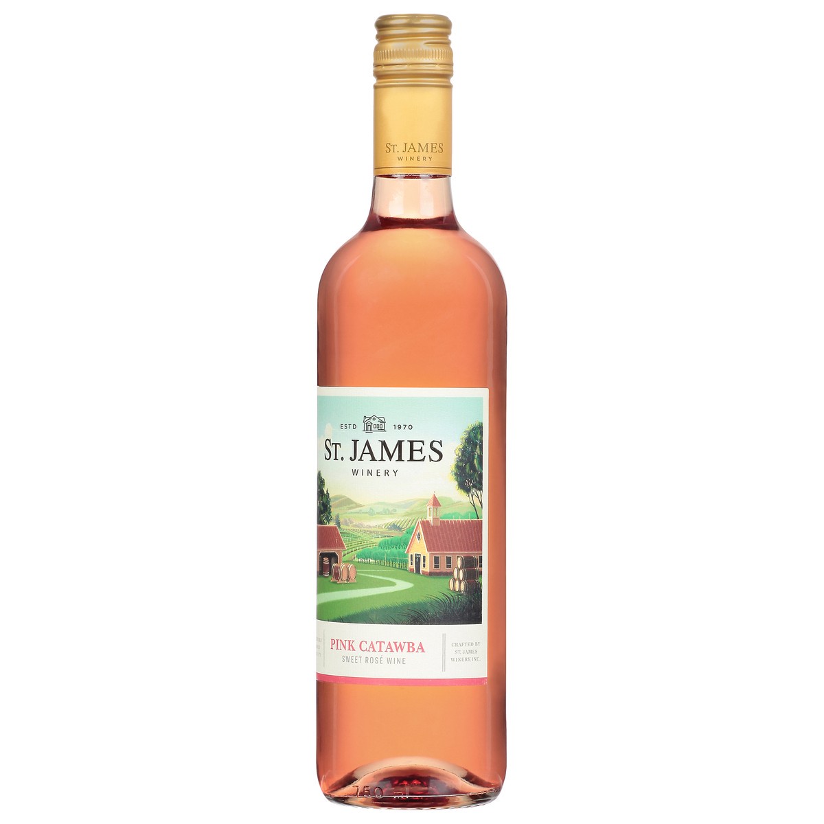 slide 11 of 12, St. James Winery Pink Catawba Sweet Rose Wine 750 ml, 750 ml