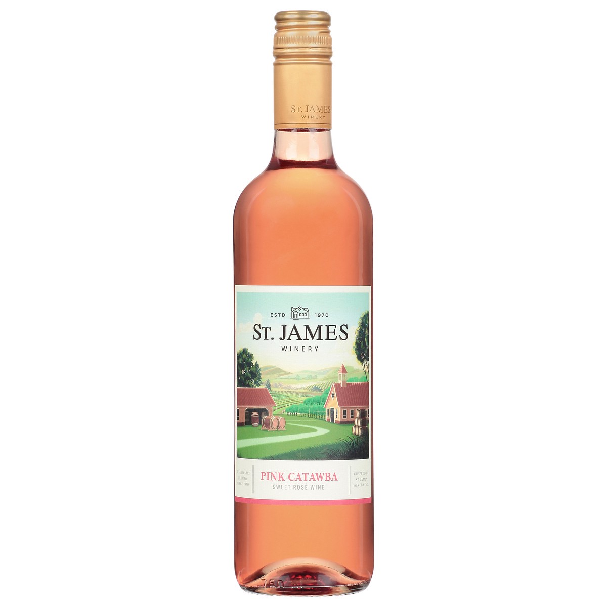 slide 3 of 12, St. James Winery Pink Catawba Sweet Rose Wine 750 ml, 750 ml