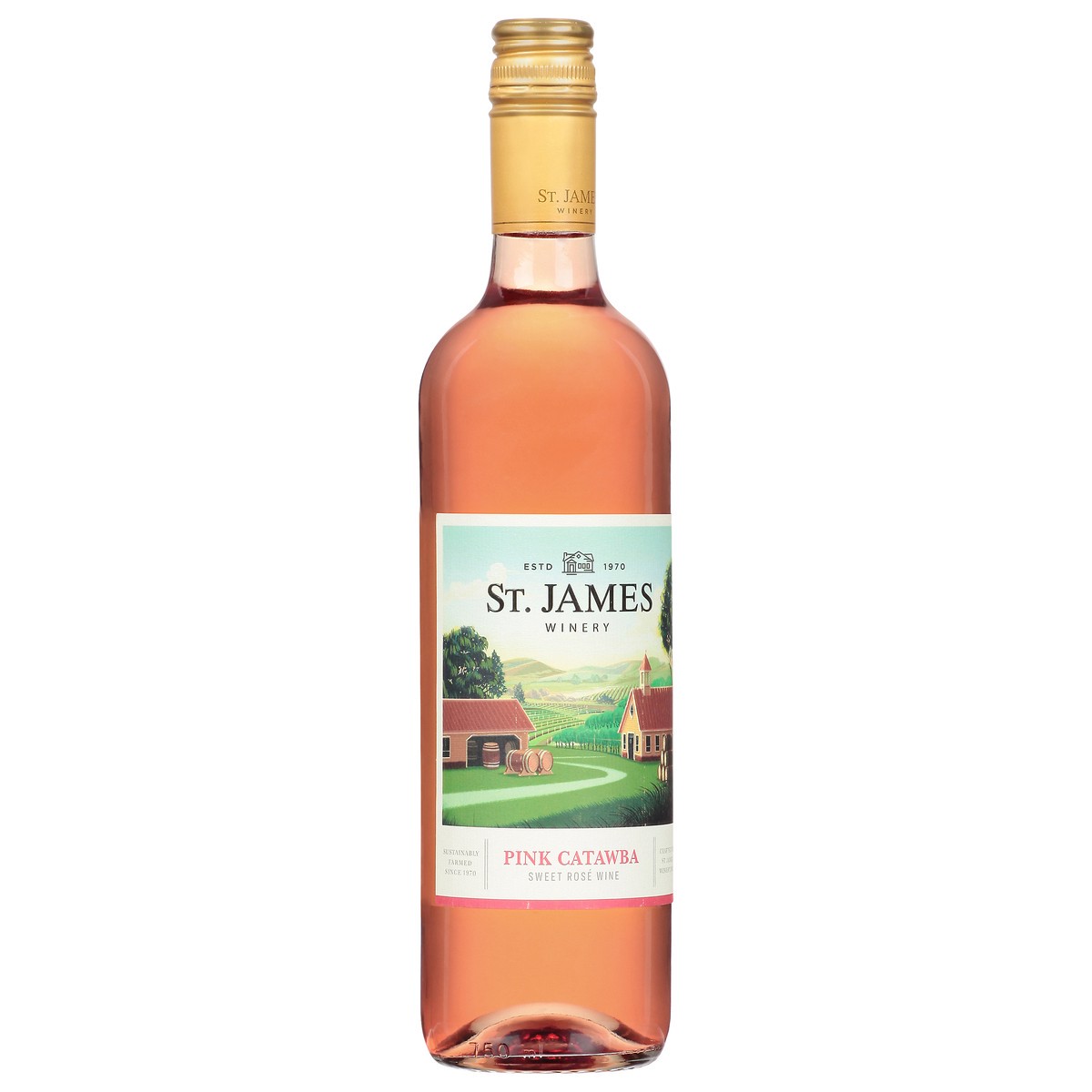 slide 2 of 12, St. James Winery Pink Catawba Sweet Rose Wine 750 ml, 750 ml