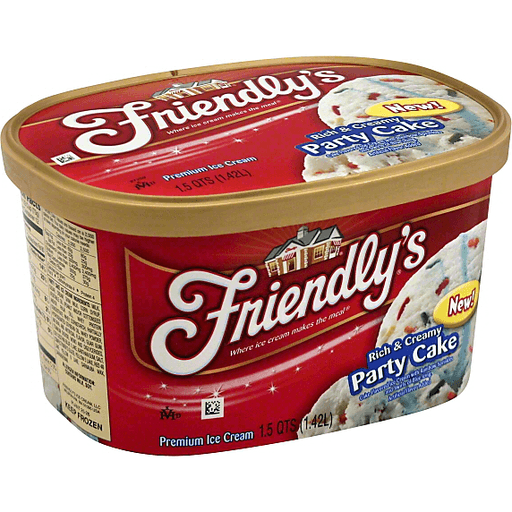 slide 2 of 2, Friendly's Party Cake Ice Cream, 1.5 qt