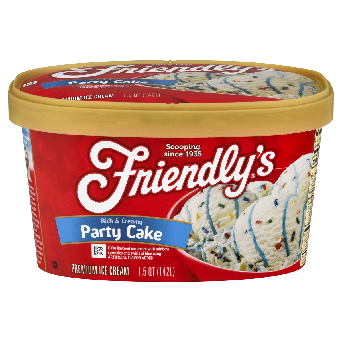 slide 1 of 12, Friendly's Premium Party Cake Ice Cream 1.5 qt, 1.5 qt