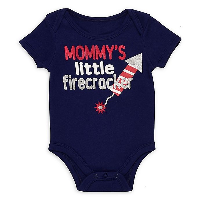 slide 1 of 1, Baby Starters Newborn Firecracker Bodysuit - Navy, 1 ct
