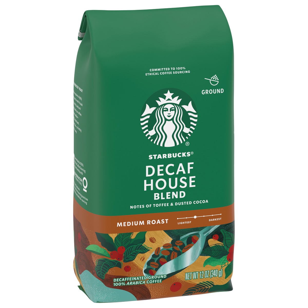 slide 2 of 9, Starbucks Ground Coffee—Medium Roast Coffee—Decaf House Blend—100% Arabica—1 bag (12 oz), 12 oz