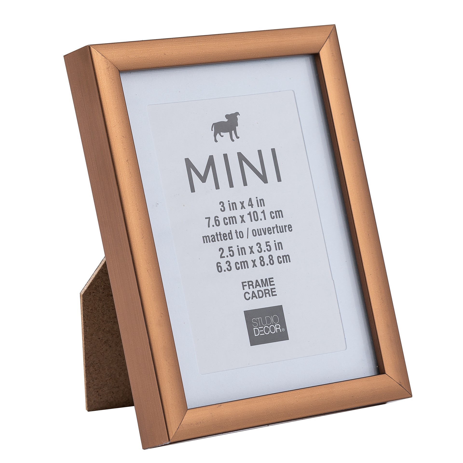 slide 2 of 5, Bronze Mini Frame With Mat By Studio Decor, 4.4 in x 3.34 in x 0.55 in