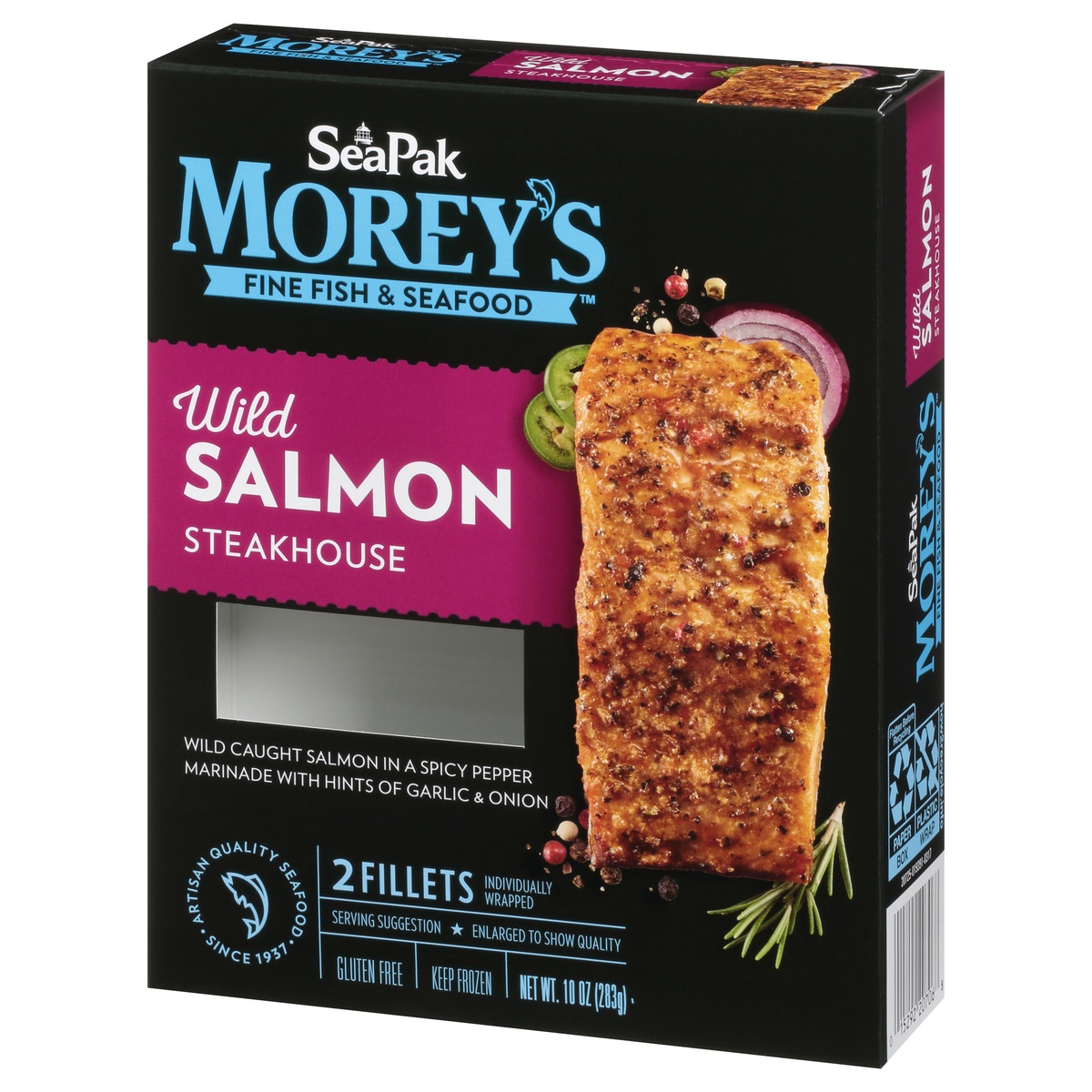slide 3 of 11, Morey's Fish Creations Wild Salmon Steakhouse, 10 oz