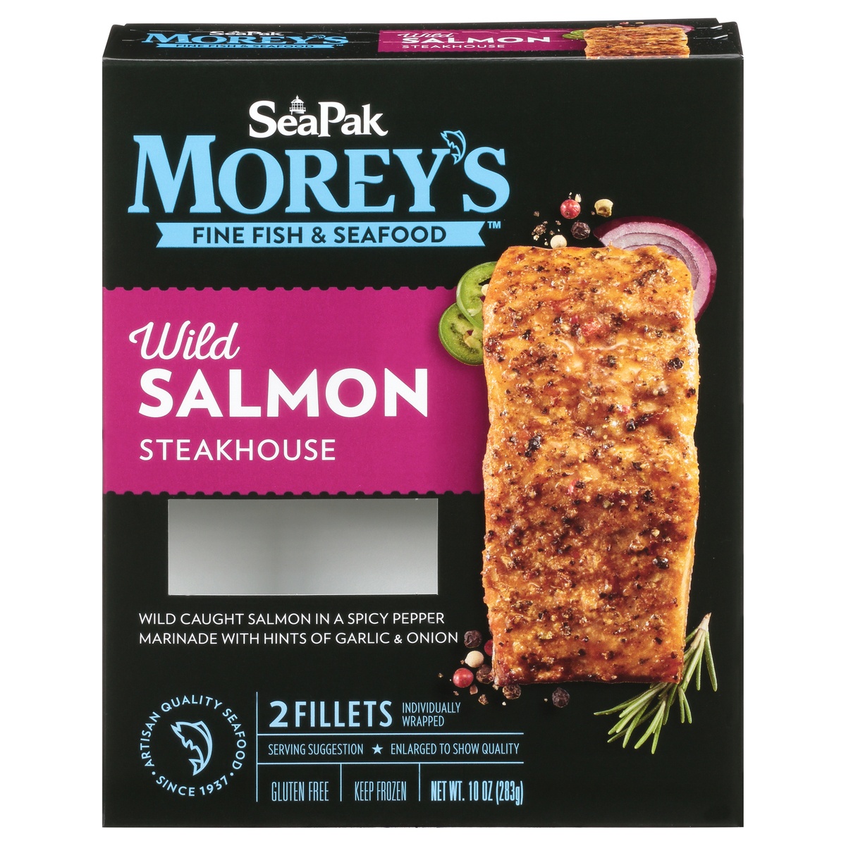slide 11 of 11, Morey's Fish Creations Wild Salmon Steakhouse, 10 oz