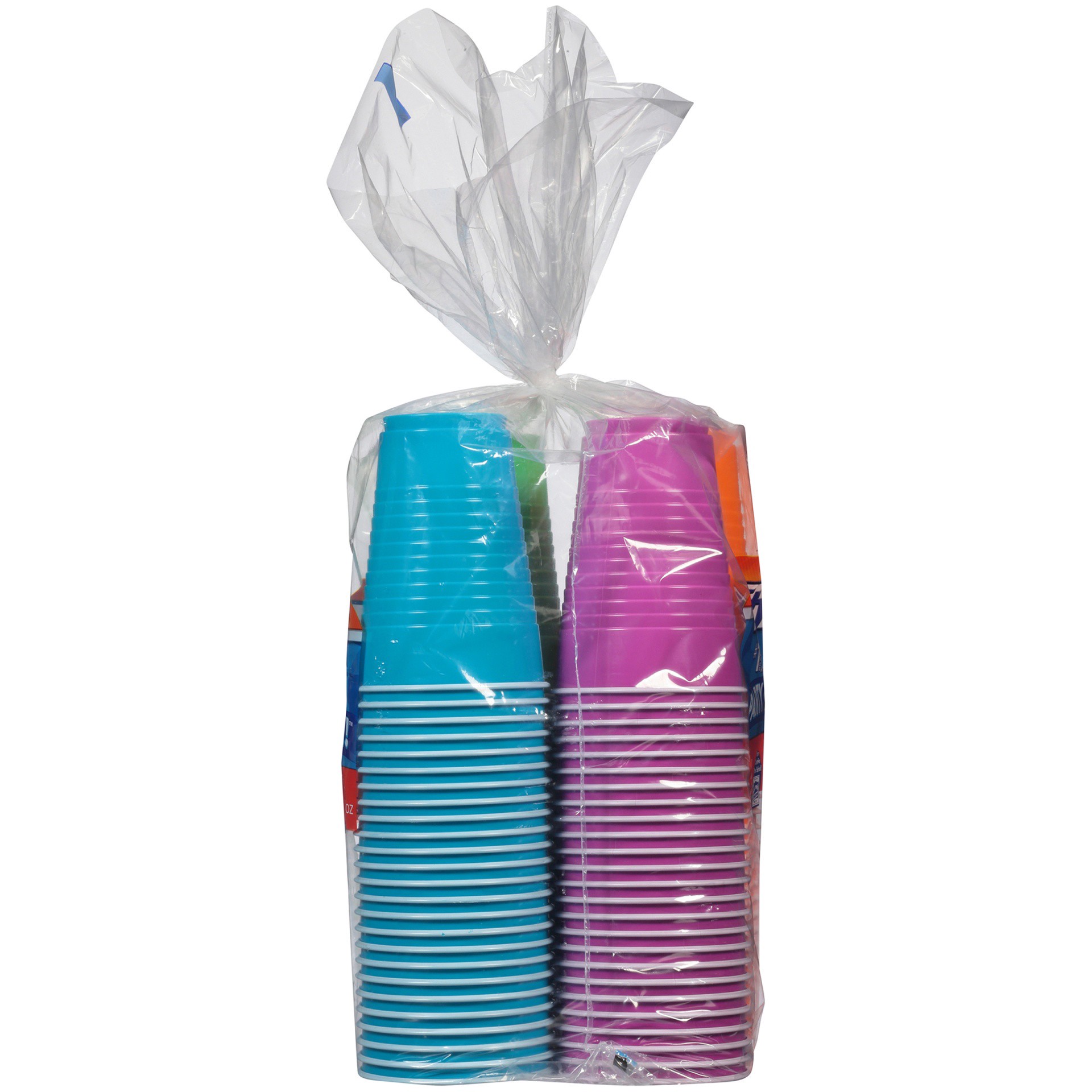 slide 2 of 4, Hefty Party On! 16 oz Assorted Colors Disposable Plastic Cups, 100 ct