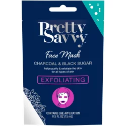 Pretty Savvy Exfoliating Charcoal Black Sugar Face Mask