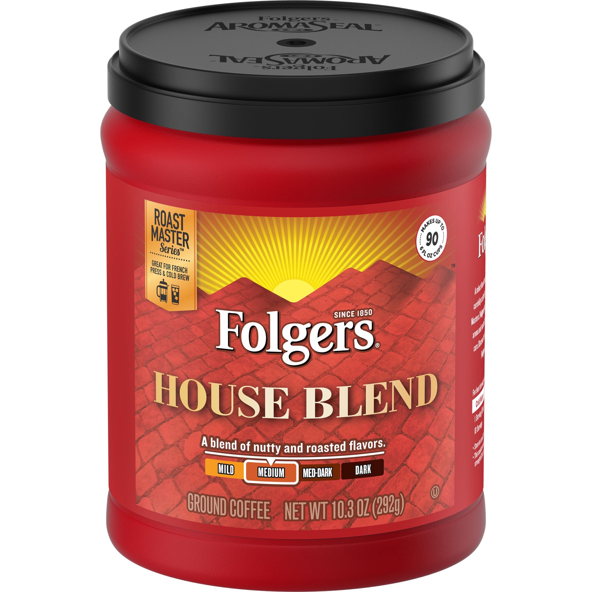 slide 3 of 3, Folgers House Blend Medium Roast Ground Coffee - 10.3 oz, 10.3 oz