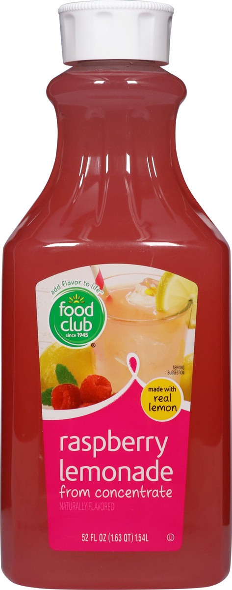 slide 3 of 15, Food Club Raspberry Lemonade - 52 fl oz, 52 fl oz
