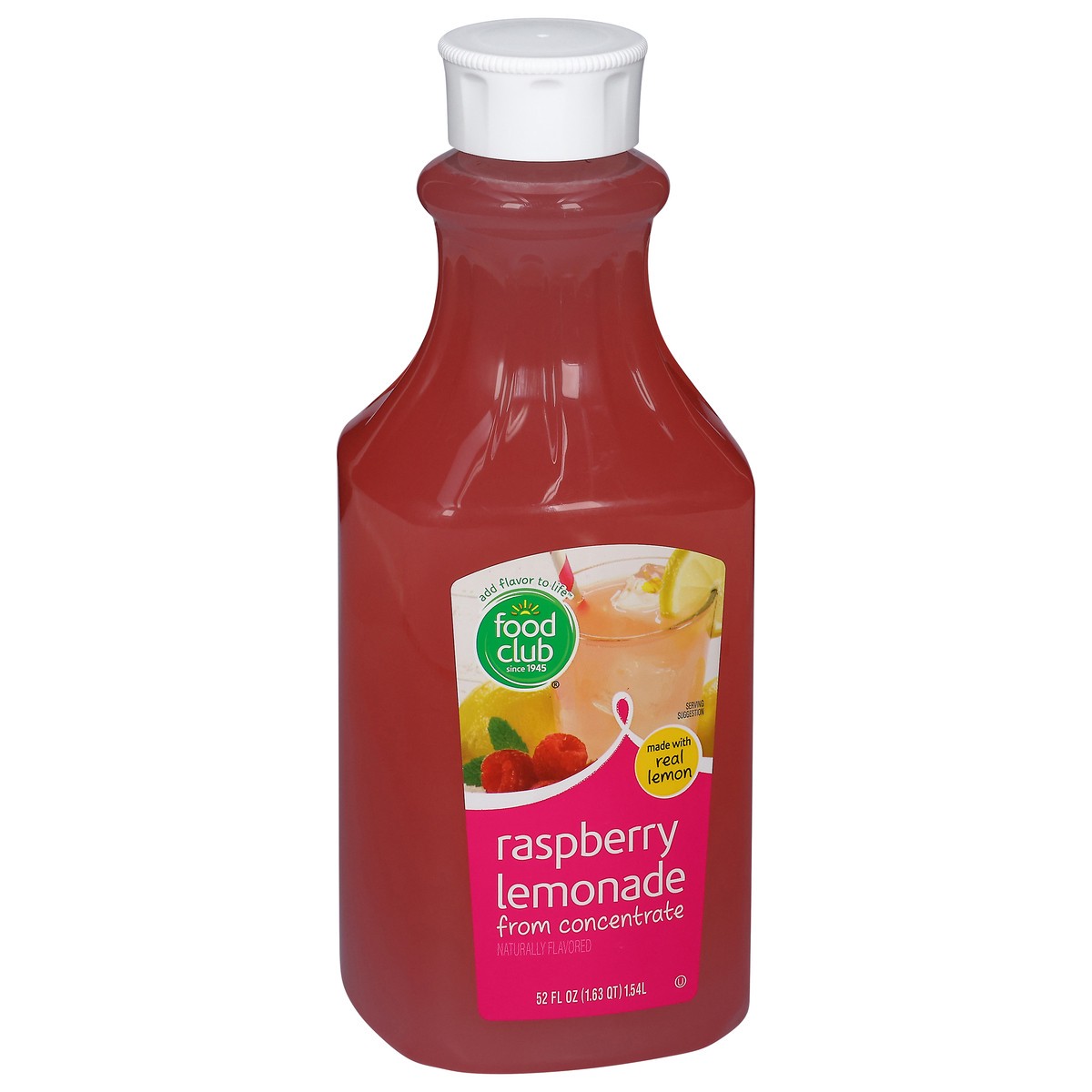 slide 4 of 15, Food Club Raspberry Lemonade - 52 fl oz, 52 fl oz