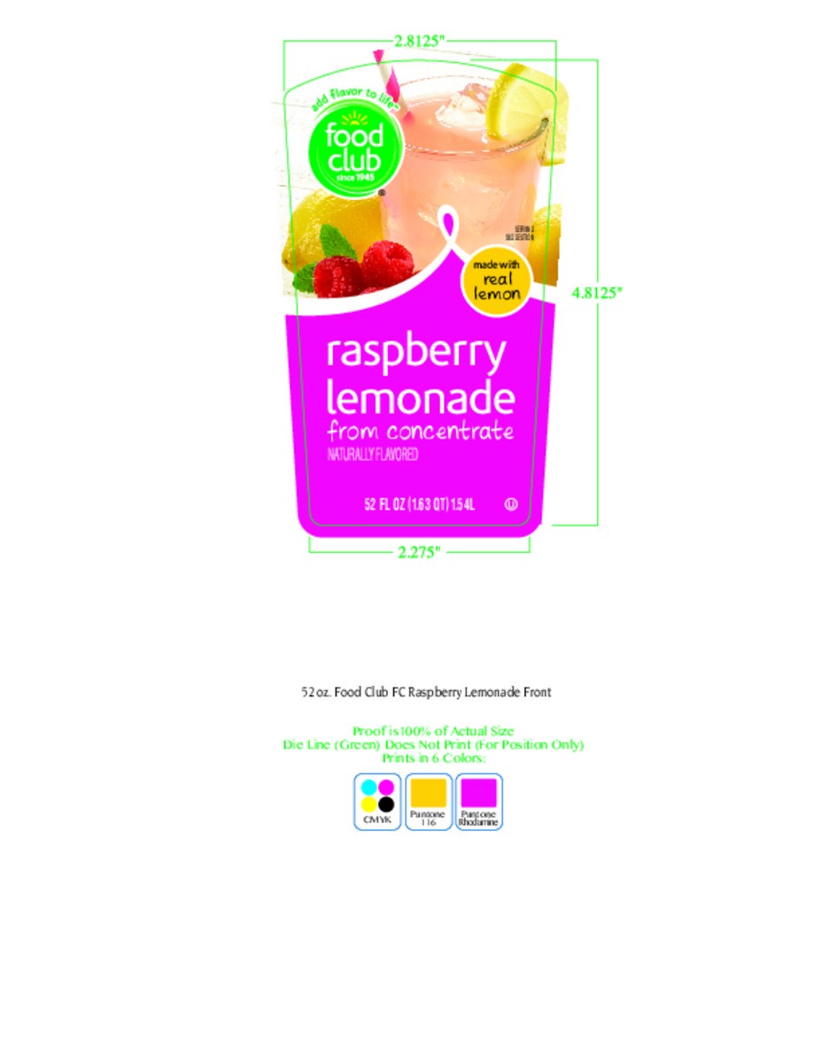 slide 11 of 15, Food Club Raspberry Lemonade - 52 fl oz, 52 fl oz