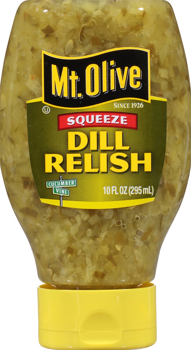 slide 1 of 13, Mt. Olive Squeeze Dill Relish Bottle, 10 fl oz