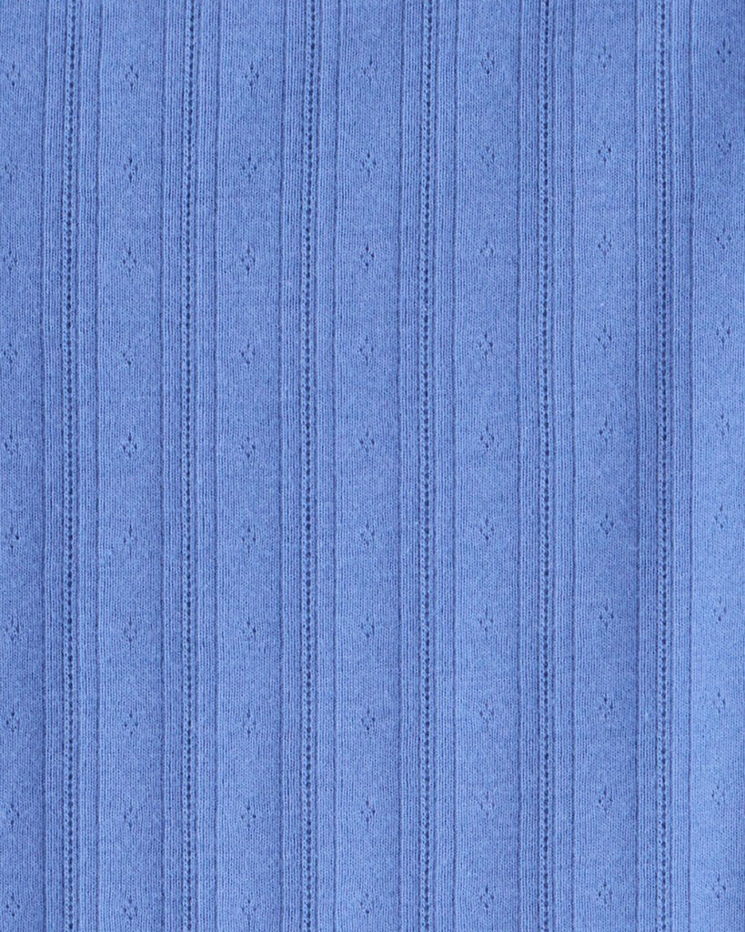 slide 3 of 3, Carter's Carters Girls Pointelle Long-Sleeve Top - Blue Blue 14, 1 ct