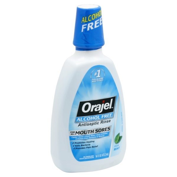 Orajel Fresh Mint Mouth Sores Antiseptic Rinse 16 fl oz Shipt