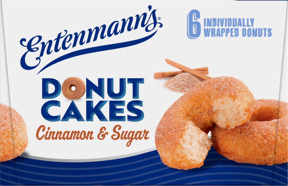 slide 2 of 9, Entenmann's Donut Cakes Cinnamon and Sugar Cake, 6 packs, Donuts, 10.9 oz Box, 11.8 oz