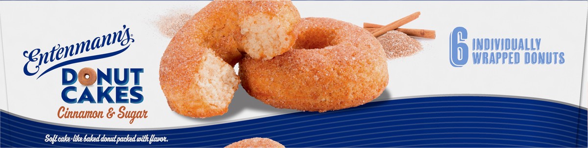 slide 7 of 9, Entenmann's Donut Cakes Cinnamon and Sugar Cake, 6 packs, Donuts, 10.9 oz Box, 11.8 oz