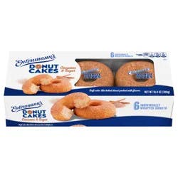 Entenmann's Donut Cakes Cinnamon and Sugar Cake, 6 packs, Donuts, 10.9 oz Box