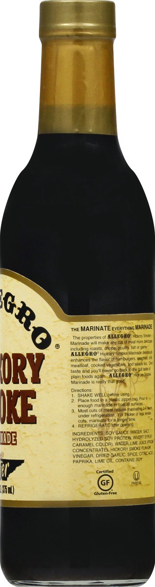 slide 3 of 9, Allegro Hickory Smoke Marinade, 12.7 fl oz