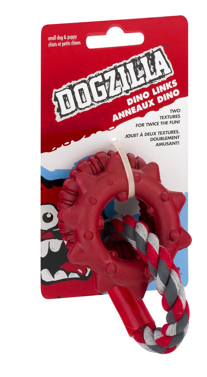 slide 6 of 9, Dogzilla Dino Links Small Dog & Puppy Toy, 1 ct