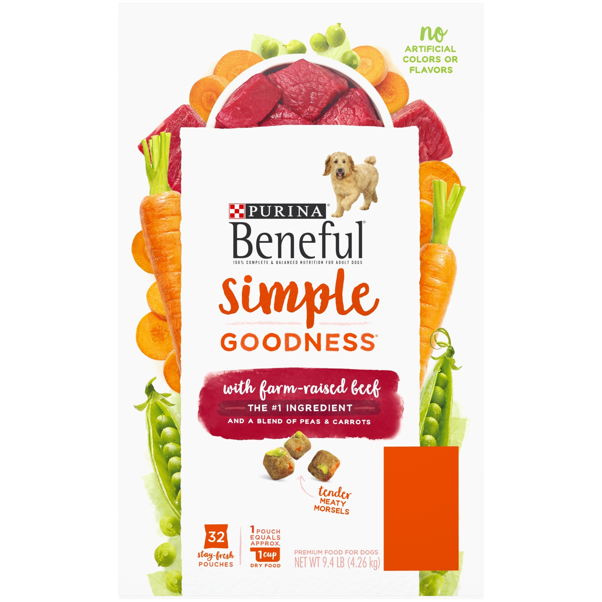 slide 9 of 9, Beneful Purina Beneful Dry Dog Food, Simple Goodness With Farm Raised Beef, 9.40 lb