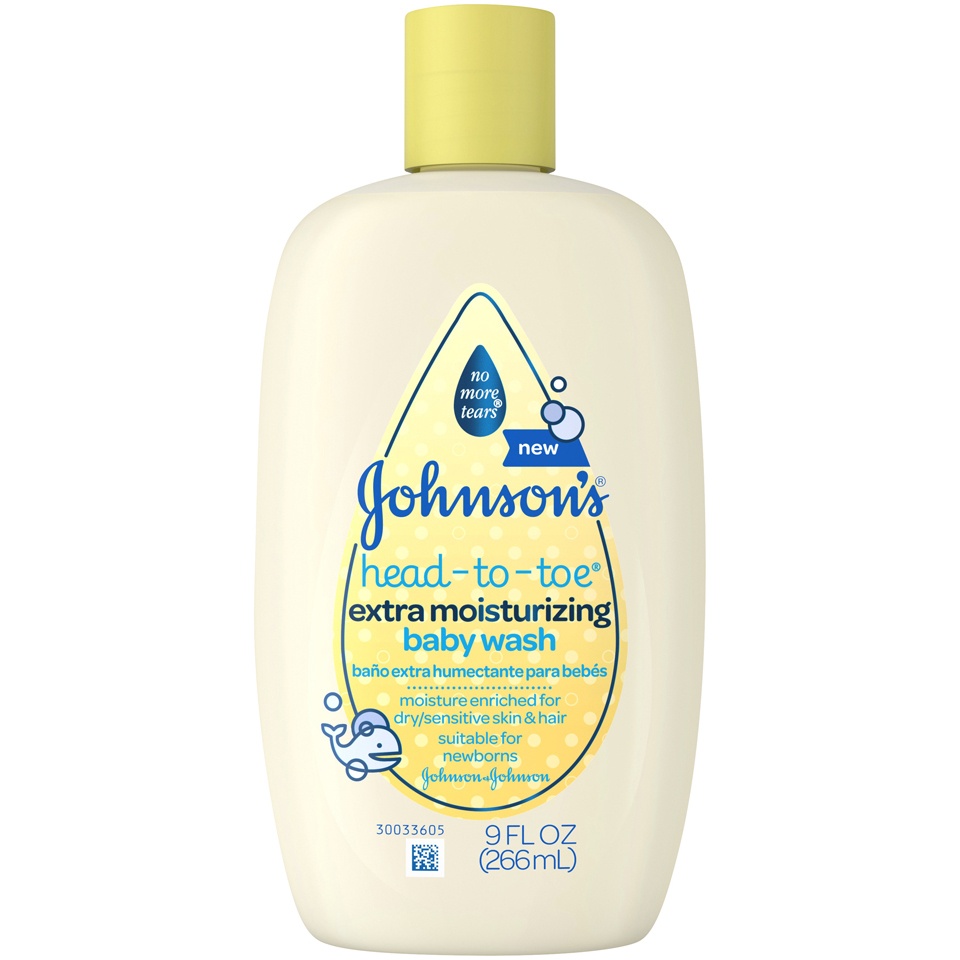 slide 1 of 6, Johnson's Head-to-Toe Extra Moisturizing Baby Wash, 9 oz