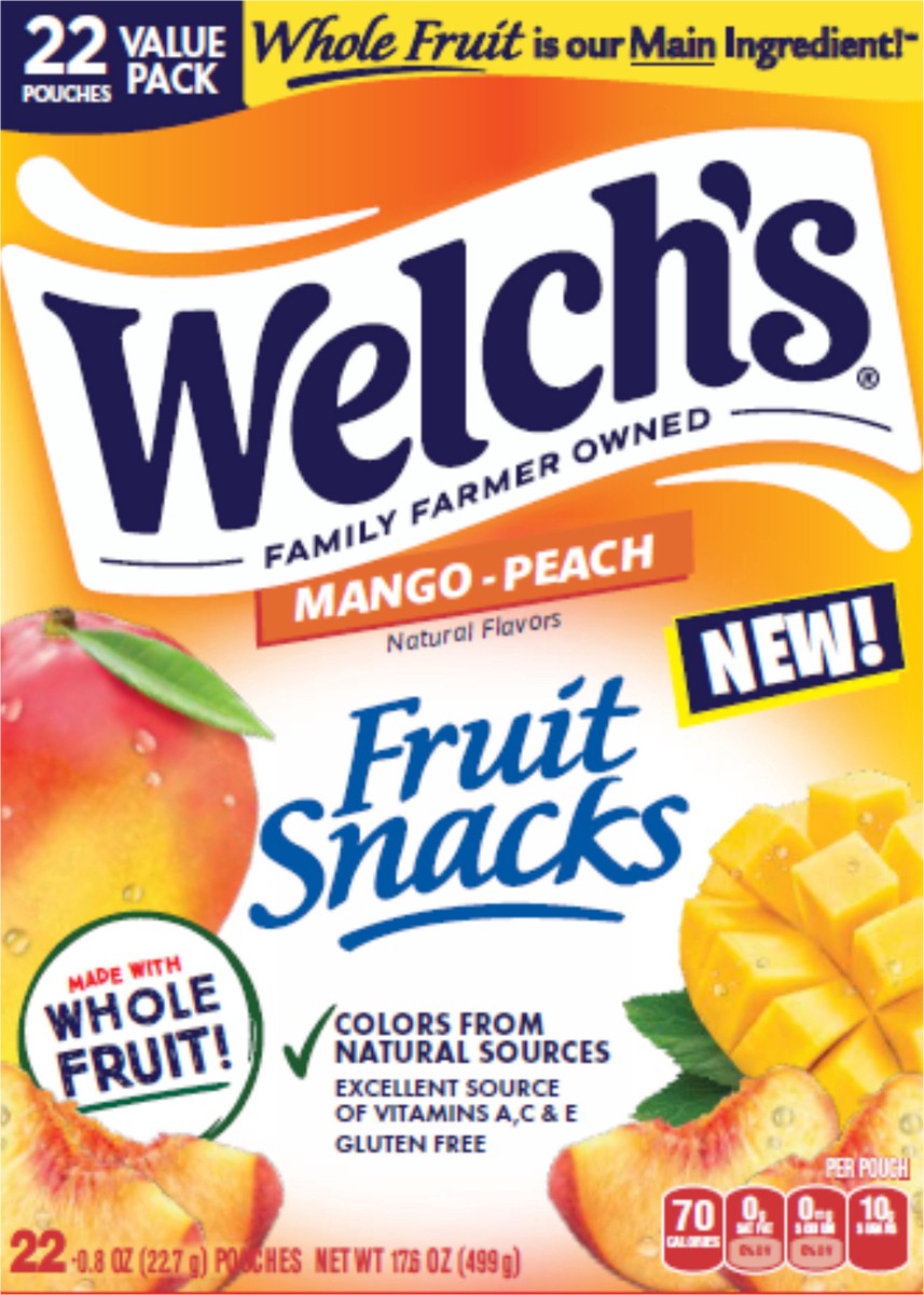 slide 5 of 7, Welch's Fruit Snacks Mango Peach, 6.6 lb