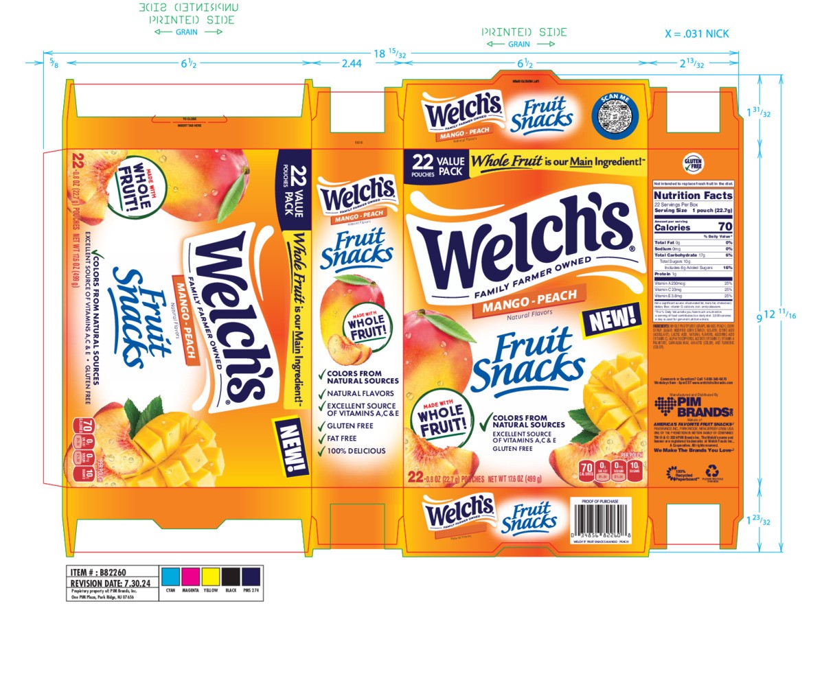 slide 2 of 7, Welch's Fruit Snacks Mango Peach, 6.6 lb