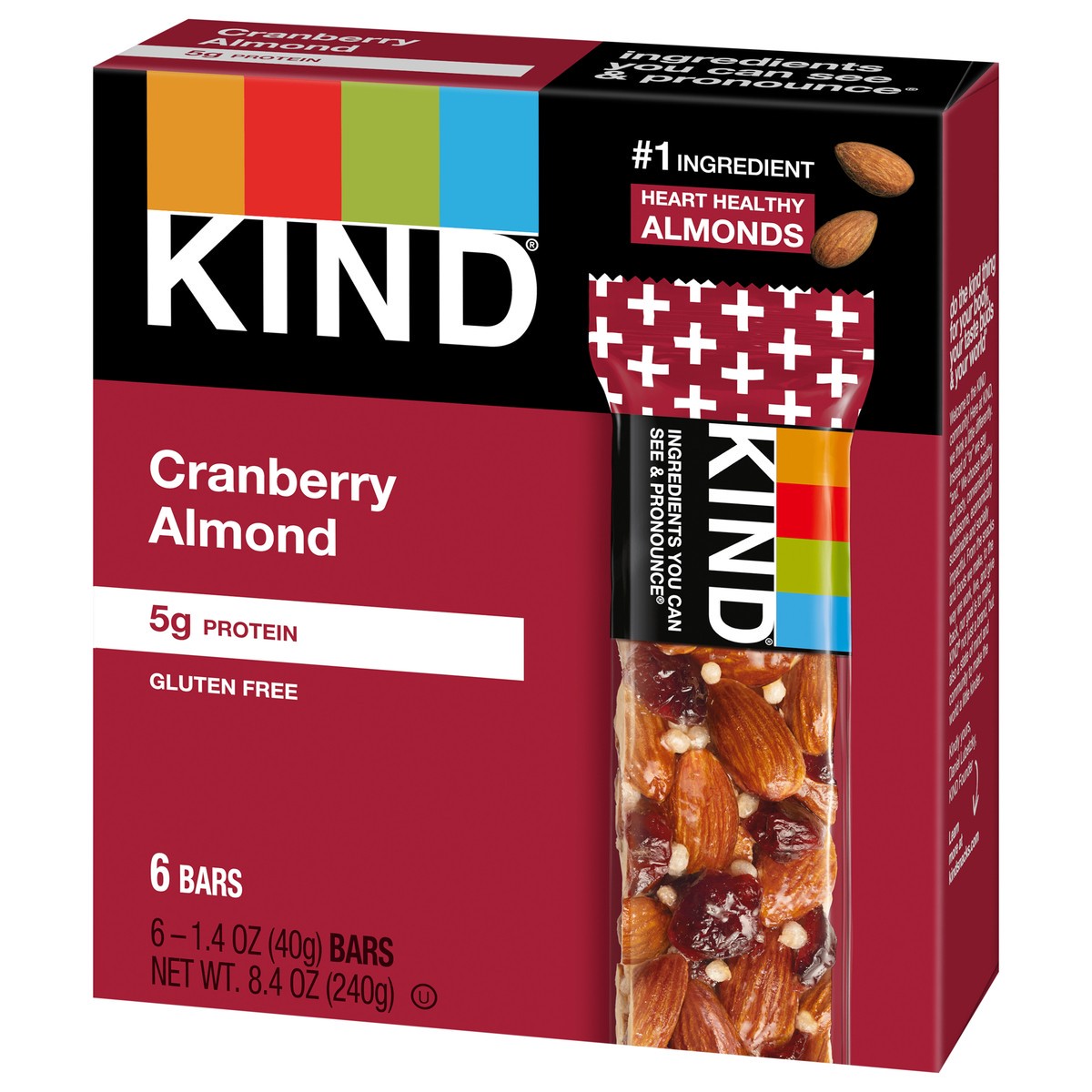 slide 3 of 8, KIND Cranberry Almond Bars, 8.4 oz