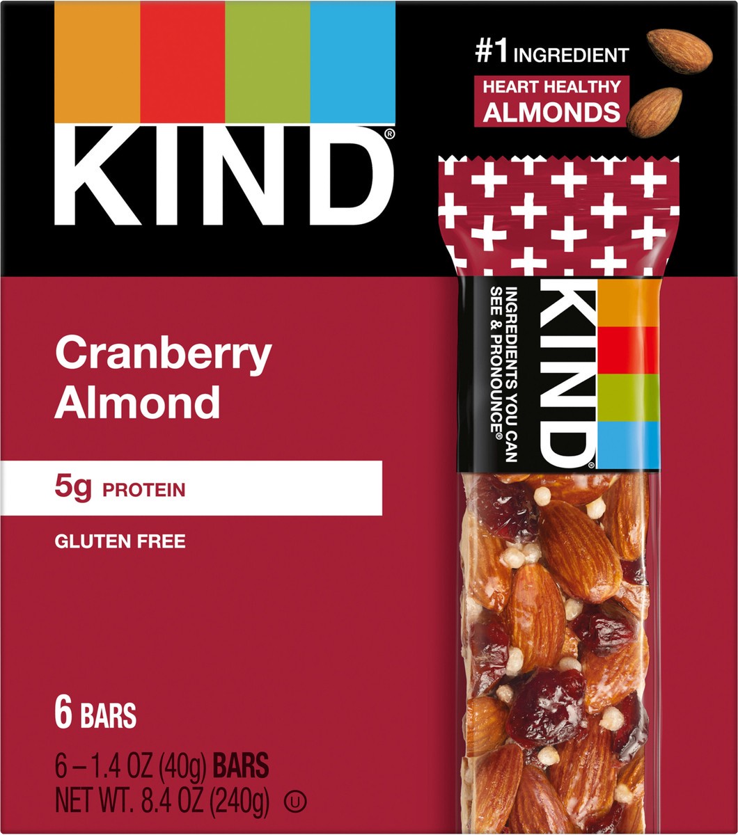 slide 5 of 8, KIND Cranberry Almond Bars, 8.4 oz