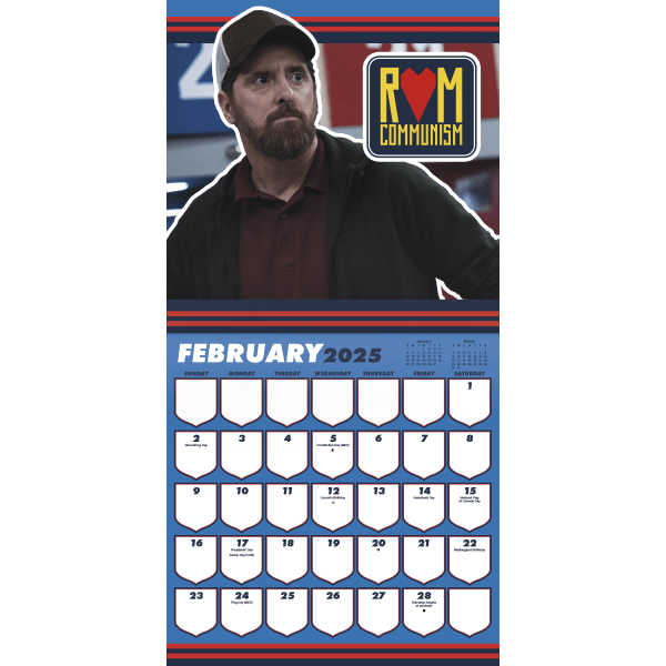 slide 3 of 7, 2025 Dateworks Monthly Wall Calendar, 12"" X 12"", Ted Lasso, January To December, 1 ct