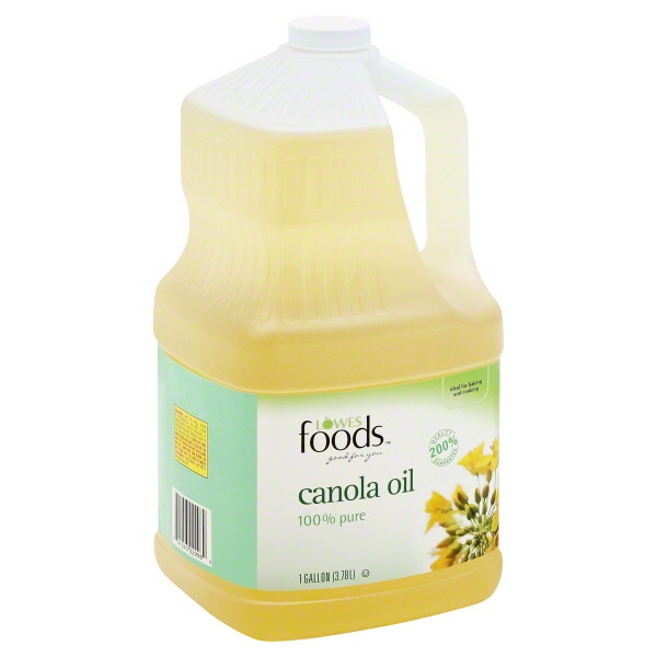 slide 1 of 1, Lowes Foods Canola Oil 100% Pure, 128 oz