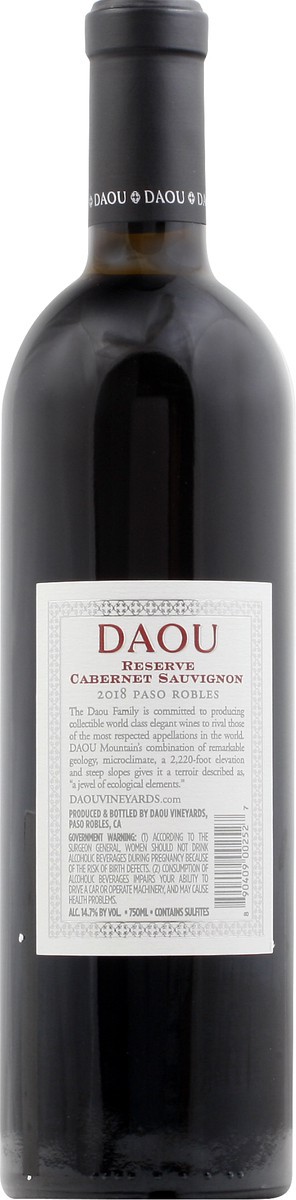 slide 4 of 11, Daou Reserve Paso Robles Cabernet Sauvignon 750 ml, 750 ml