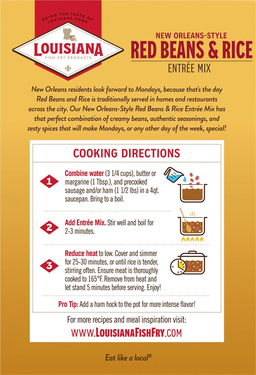 slide 9 of 13, Louisiana Fish Fry Products New Orleans-Style Red Beans & Rice Entree Mix 7 oz, 7 oz