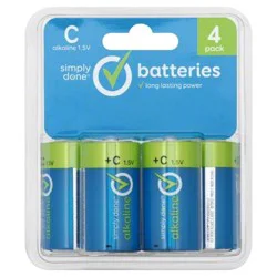 Simply Done C Alkaline 1.5V Batteries