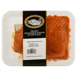 North Atlantic Fish Company Whiskey Pepper Salmon Fillet, 1 ea