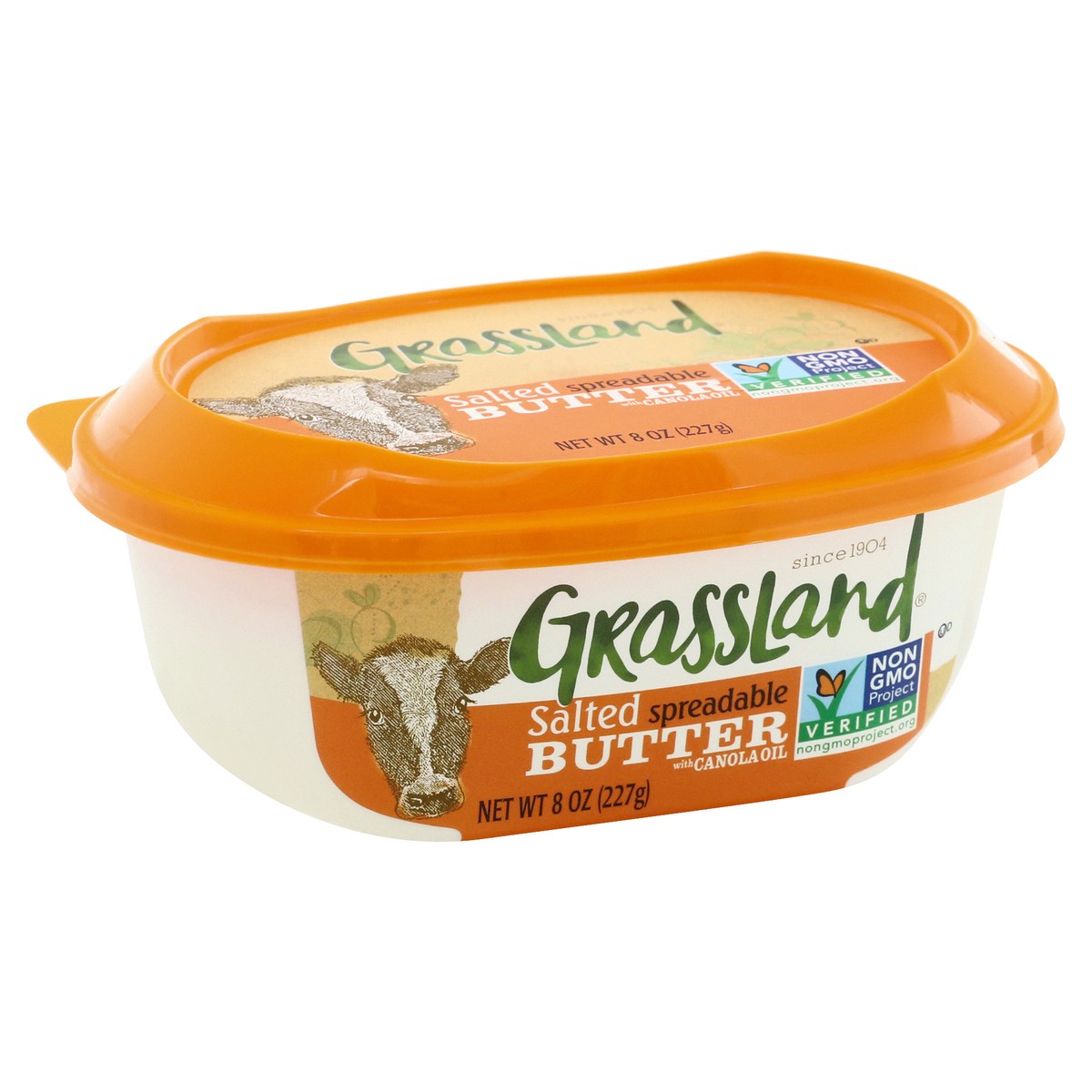 slide 3 of 9, Grassland Spreadable Salted Butter with Canola Oil 8 oz, 8 oz