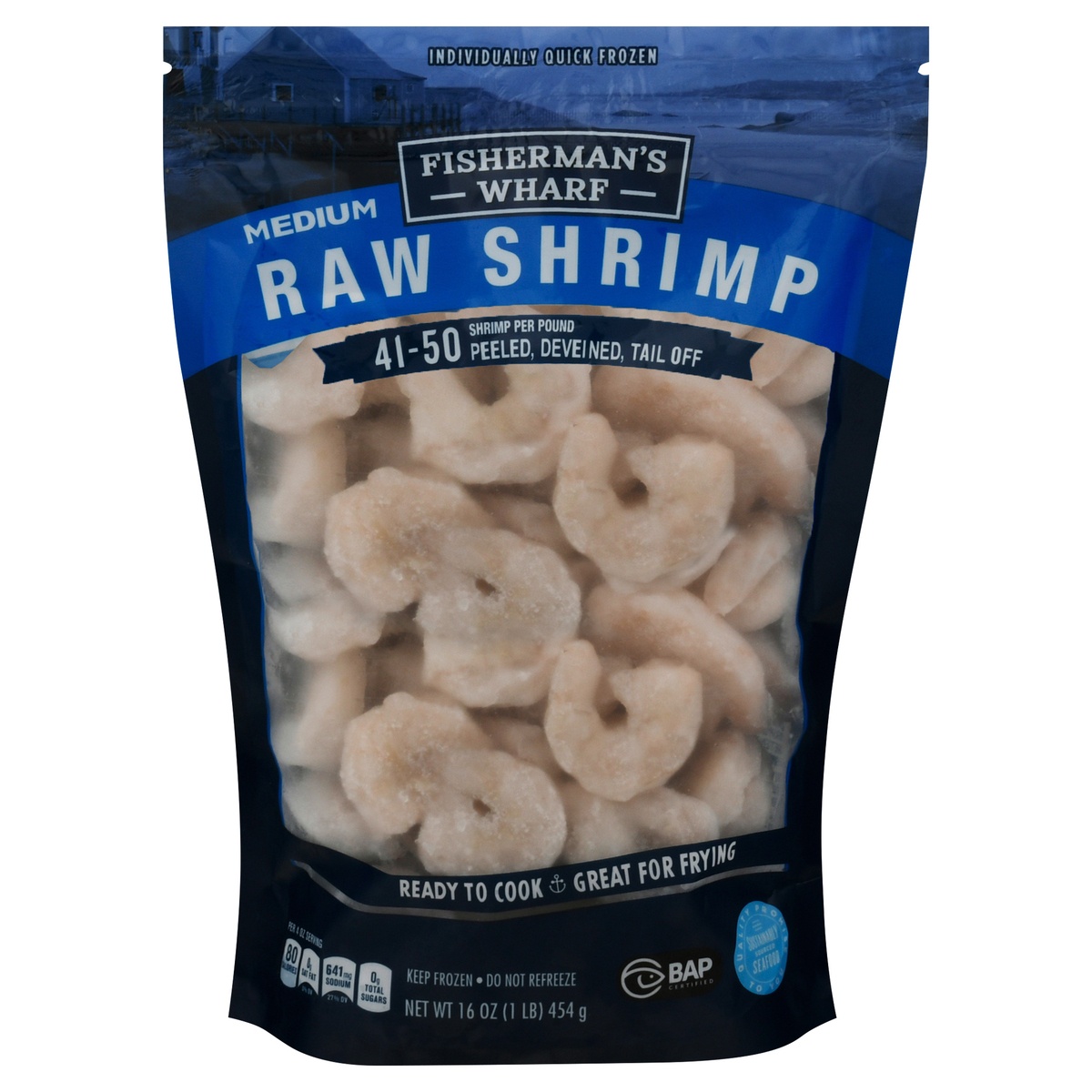 slide 1 of 1, Fisherman's Wharf Medium Raw Shrimp 16 oz, 16 oz